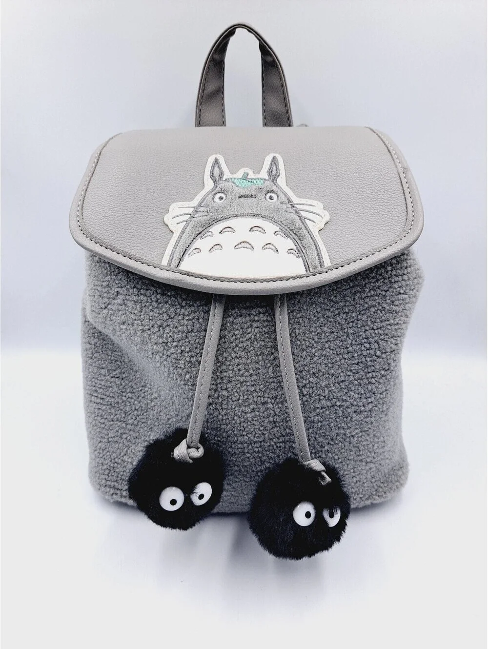 Studio Ghibli My Neighbor Totoro Sherpa Mini Backpack Kawaii & Soot Sprites Bag